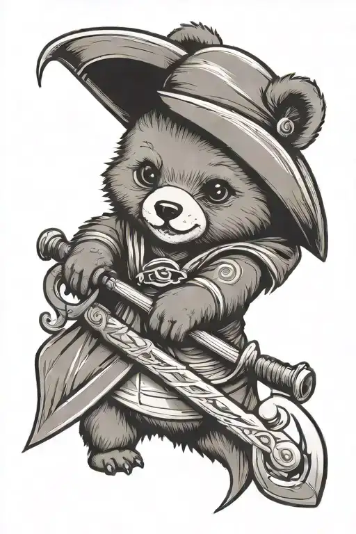 A Cute Huggy Bear Holding A Large Scythe
