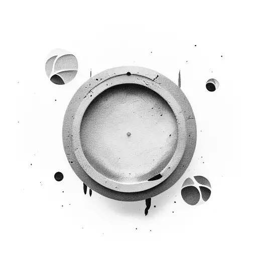 Round Icon With Brush And Color Palette