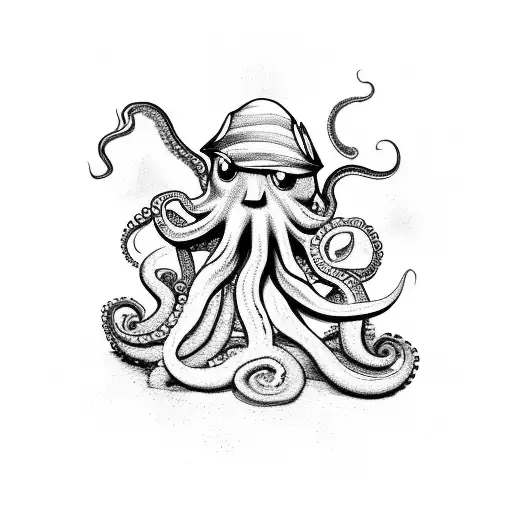 Octopus Sinking A Pirate Ship