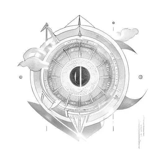 A Libra Scale With The Sun In The Background