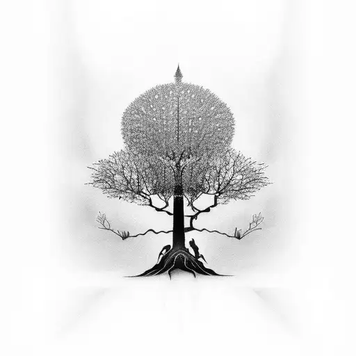 Tree Of Life With Smoking Pipe