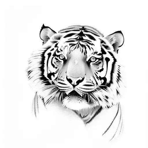 Entire Tiger Rawring