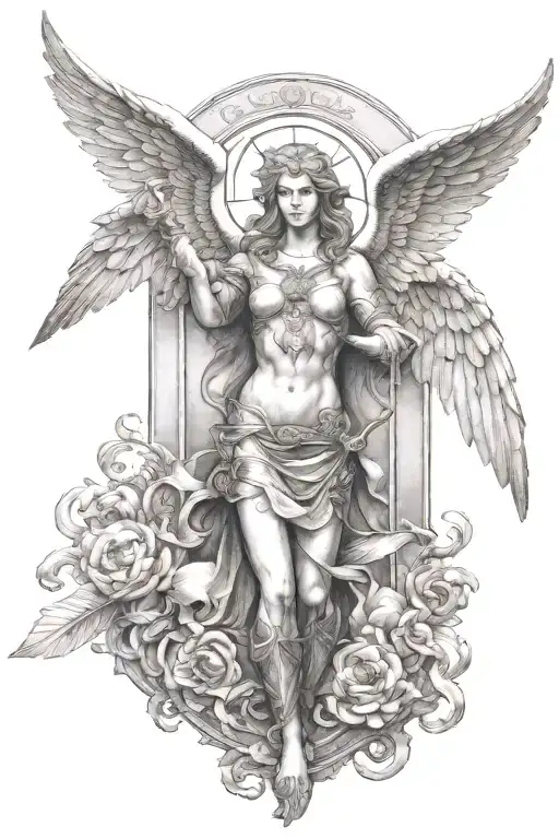 Arch Angel Micheal Slaying Satan