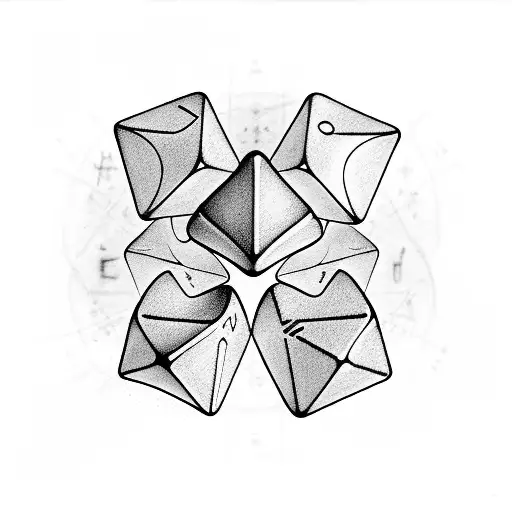 A Stack Of Dice With Statistical Symbols And Equations