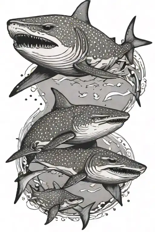 Mom And Baby Whale Shark