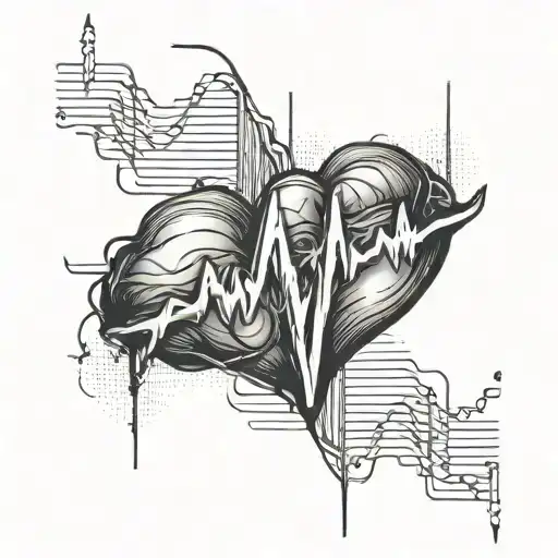 Realistic Heartbeat Line