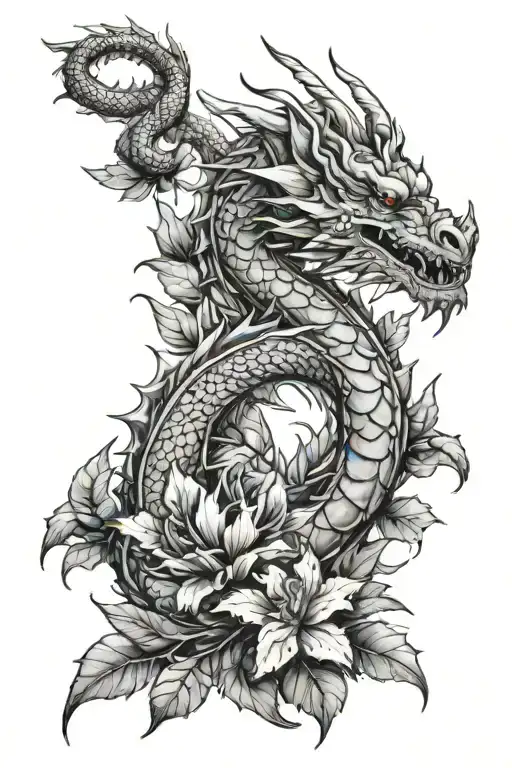 Dragon And Plants