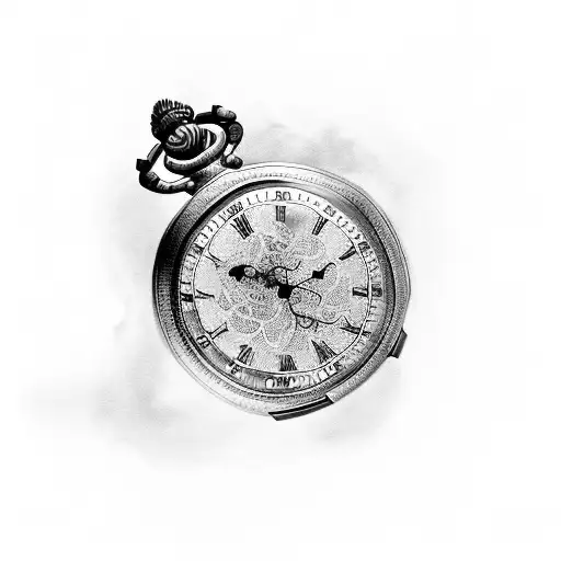 Pocket Watch Full Moon Violets