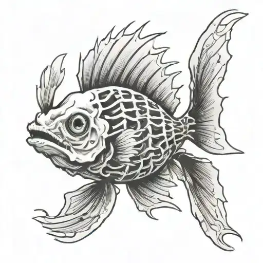 Skeleton Fish With Mohawk