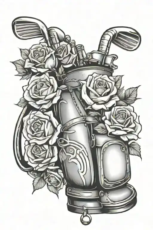 Golf Bag Filled With Roses