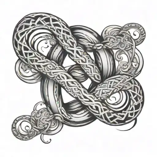 Delicate Infinity Symbol Line Drawing