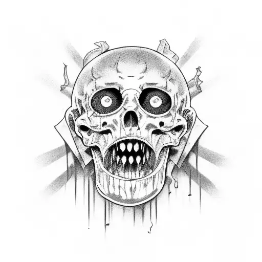 Horror Themed Roman Numeral 9