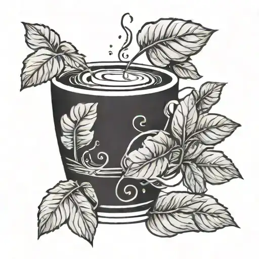 A Coffee Plant Growing From A Coffee Cup