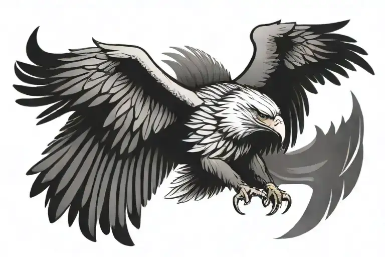 Eagle With Open Wings
