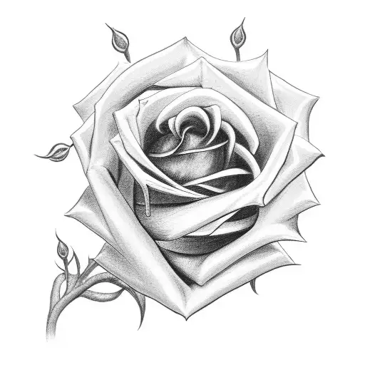 Rose Hand Tattoo With Vines Going Up The Fingers