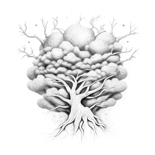 Roots Tree Cloud Stars