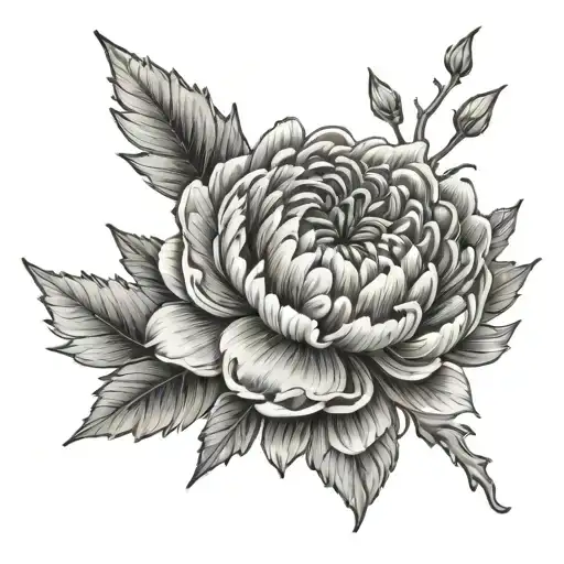 Chrysanthemum Rose Stem Wrapped