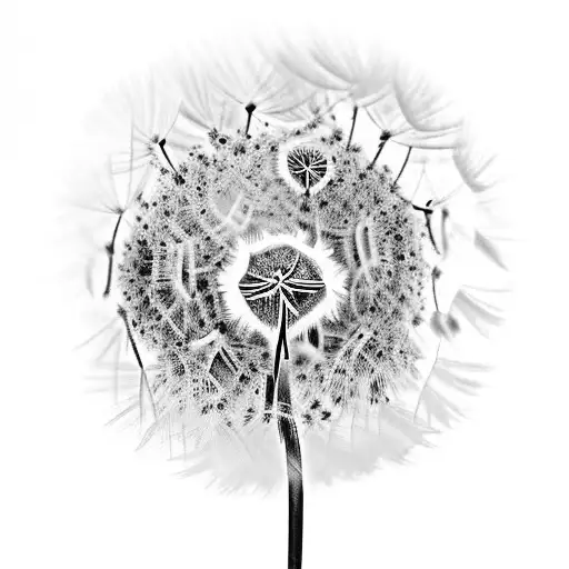 Dandelion With 3 Birds Around 7 Dandelion Flakes In Praying Hands D