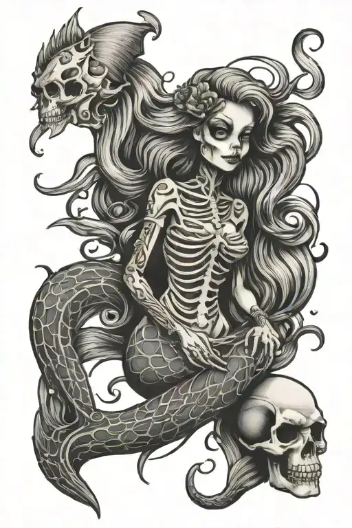 Skeleton Mermaid