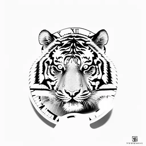 Tiger With Clock
