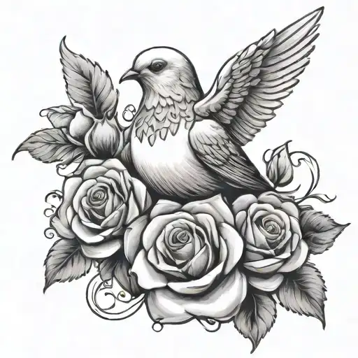 Blessed In The Middle Of Dove And Rose