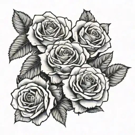 Roses With Roman Numerals