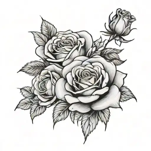 Love Mum And Roses Around It