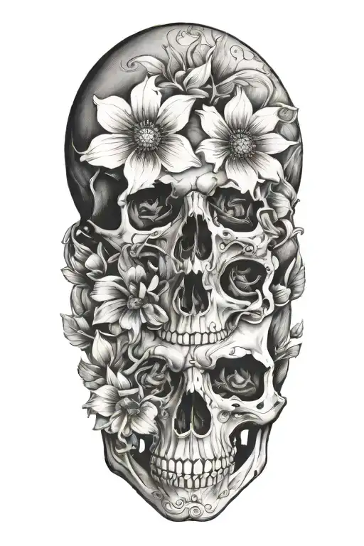 Flowers Skulls