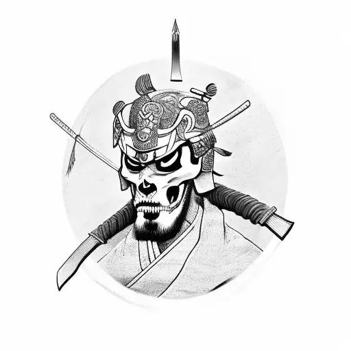 Samurai With Skull Head