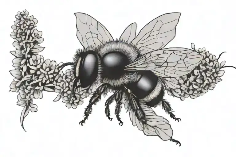 A Black And Gray Feminine Fine Line Tattoo With Honeycomb Shaded And Small Beautiful Bees