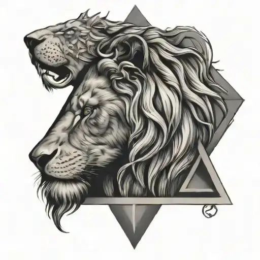 Triangle With Lion Head