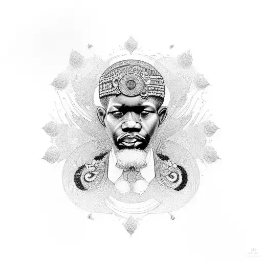 A Quote From A Prominent Black Leader Surrounded By Intricate Dotwork Designs