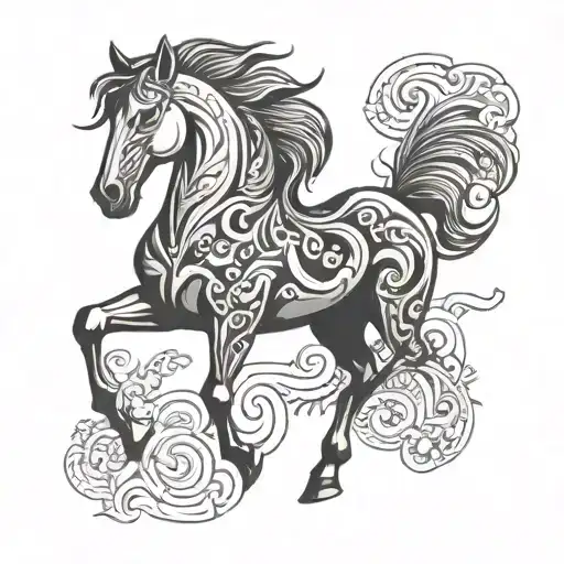 Horse Symbol Incorporating Elements