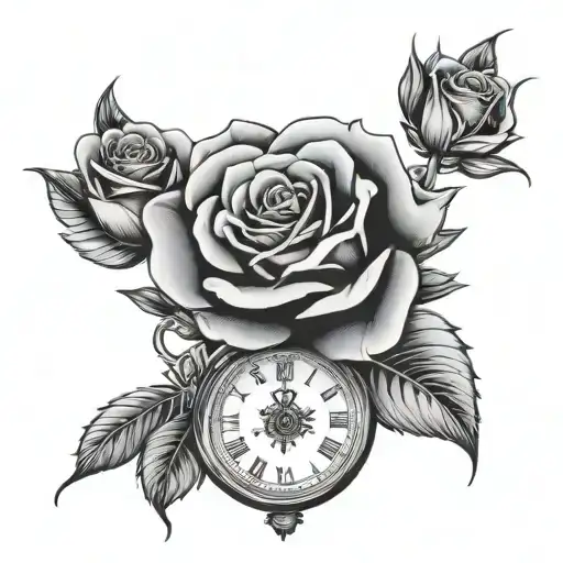 Money Rose Clock Hands