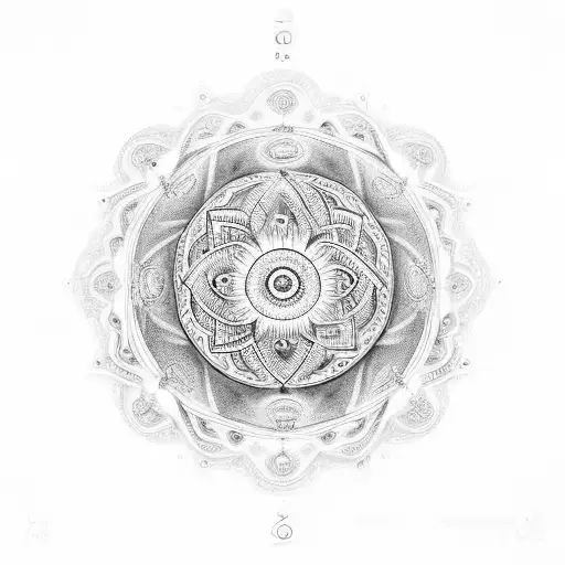 A Mesmerizing Mandala Incorporating The Initials 'O' And 'M' As A Tribute To Your Love For Omar