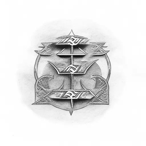 Ogham Script That Says Blackhearts