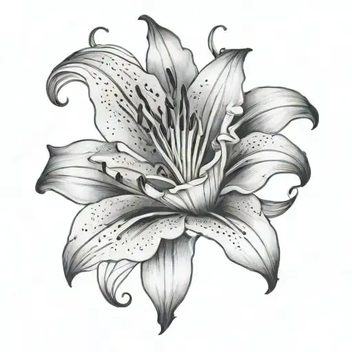 Half Of A Lily Flower