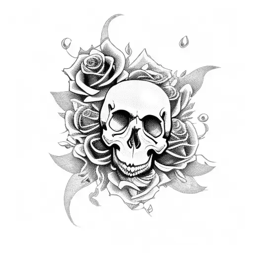 Skull And Roses