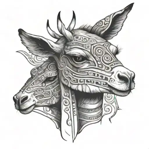 Bandaged Lamas Licking Wounds Scar Stitches