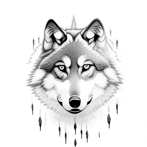 Wolves Family Kids Water Reflection