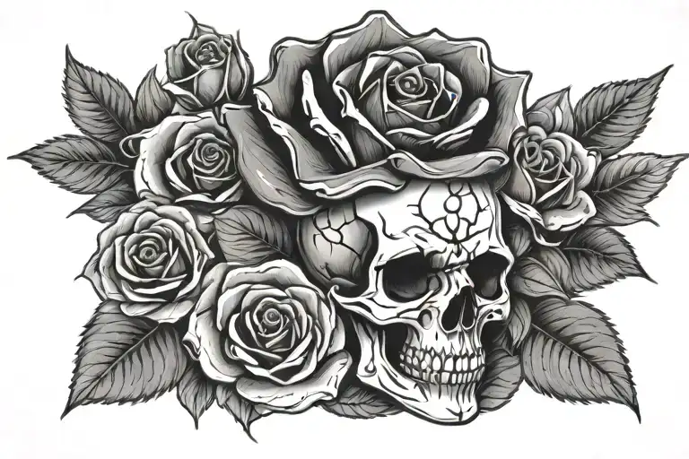 Skull Rose Wrapped