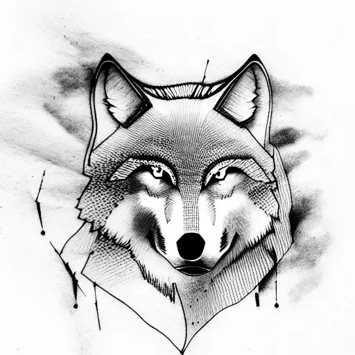 Wolf With Mountain Background