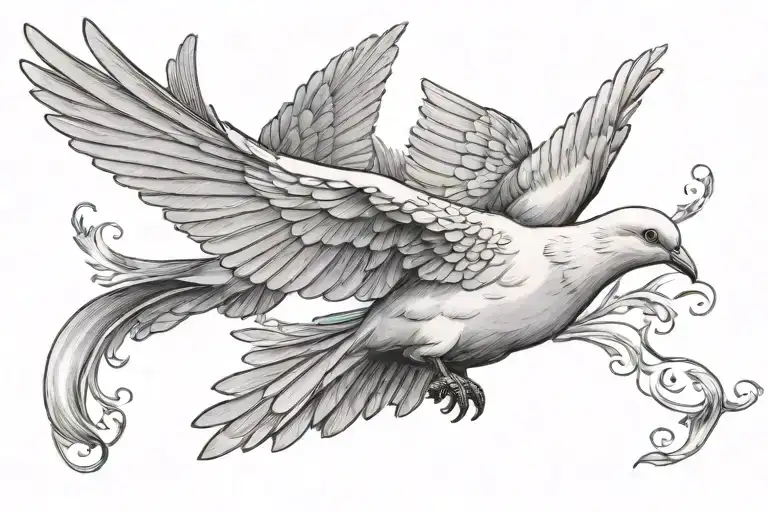 Dove Flying