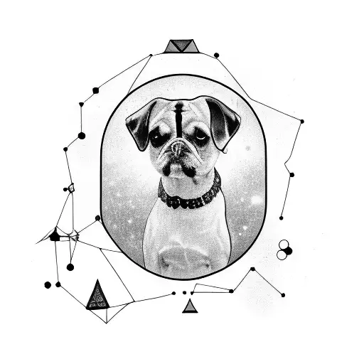 A Constellation Of English Letters Forming The Shape Of Your Daughters And Dog