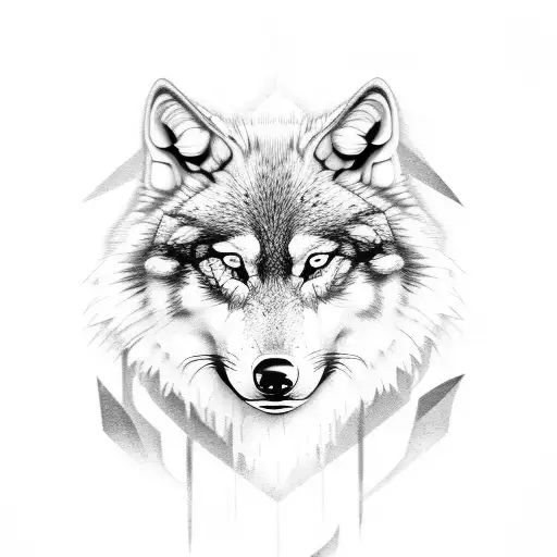 Black And White Wolves Design