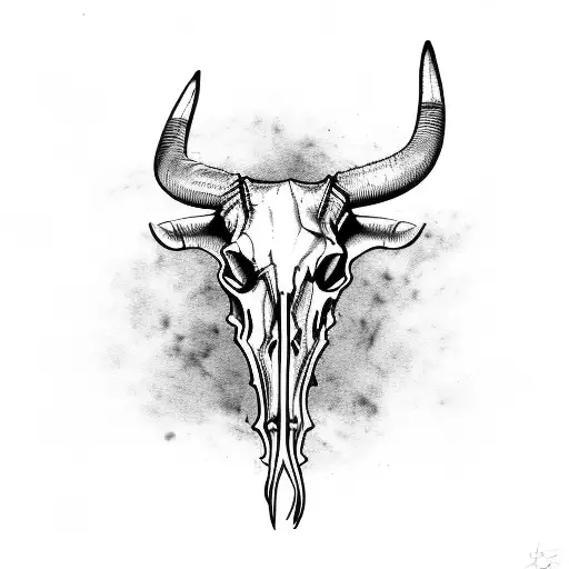 Longhorn Skull With Guns