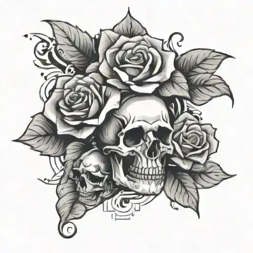 Skull And Rose Rock Music