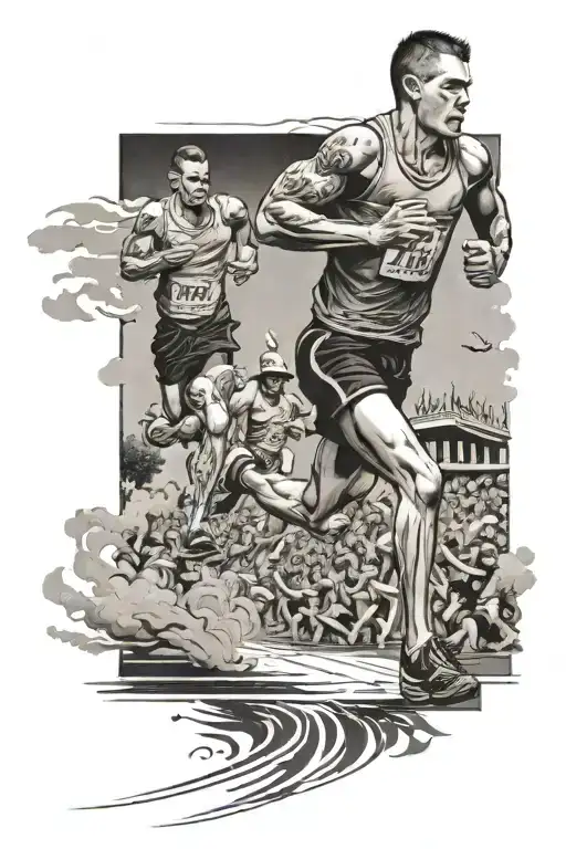 Runner Crossing The Finish Line