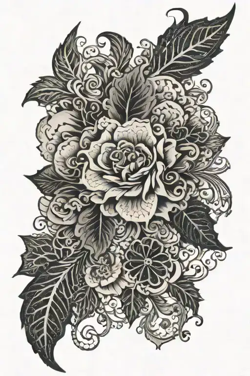 Lace Detail Together With A Background