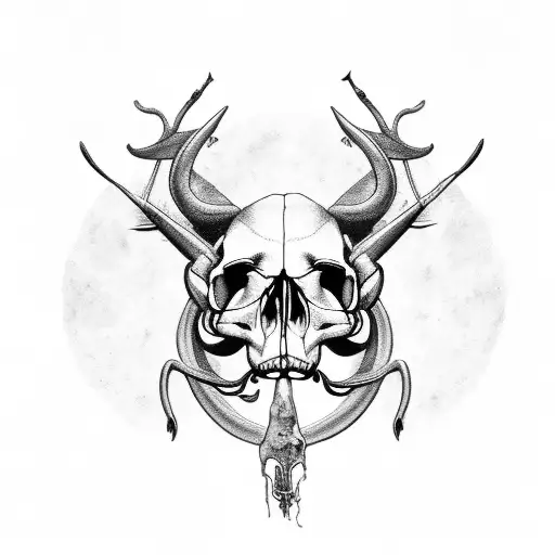 Libra And Ram Skull